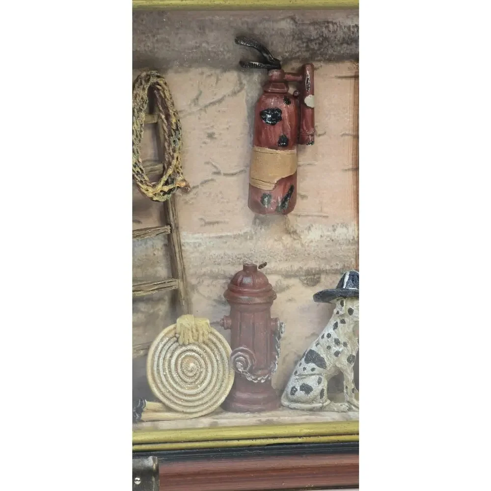 Firefighter-Themed Shadow Box with a Picture Frame Insert